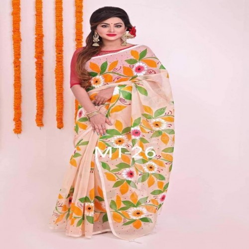 Half Silk Hand Print Sharee-10 | Products | B Bazar | A Big Online Market Place and Reseller Platform in Bangladesh