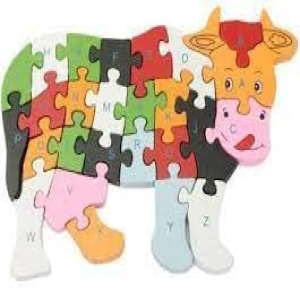 Cow puzzle for kids