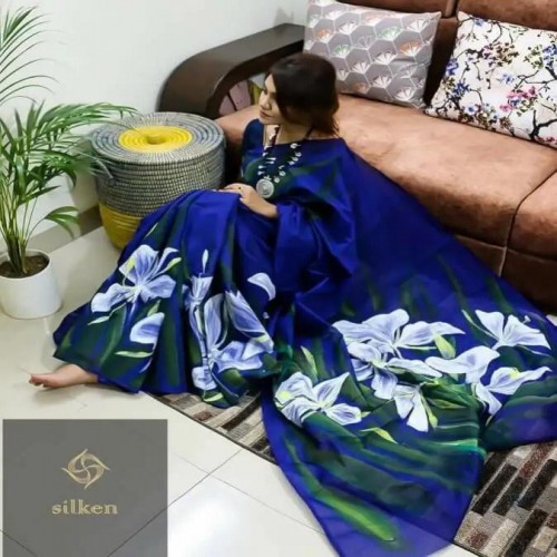 Half Silk Hand Print Sharee-16 | Products | B Bazar | A Big Online Market Place and Reseller Platform in Bangladesh